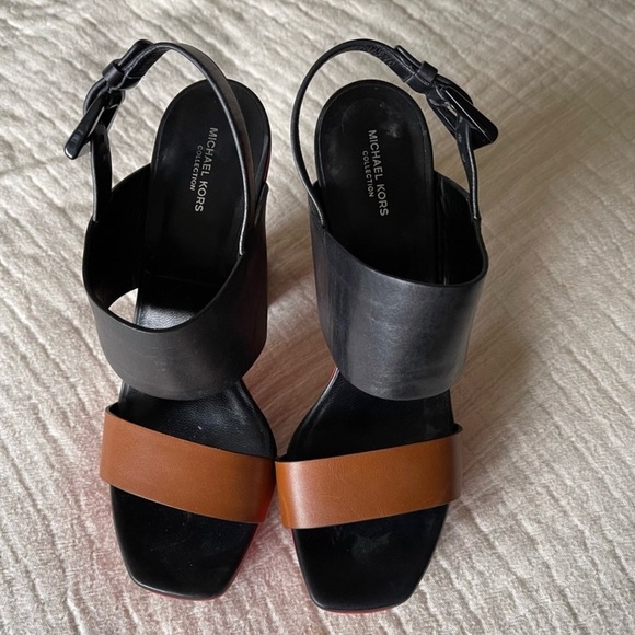 Made in italy Michael Kors Collection Wooden platform pumps Size 8 - Picture 5 of 7